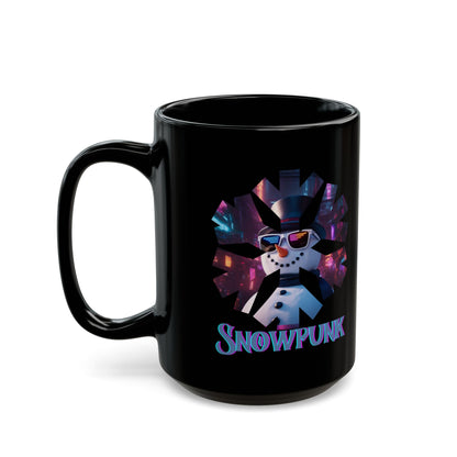 Snowpunk Black Mug by cypherpunkgear.com