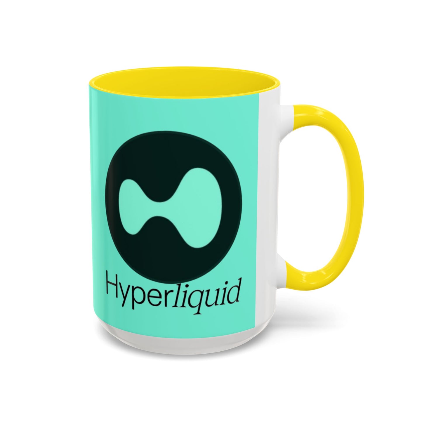 Hyperliquid Black font Light Hyperliquid Accent Mug by cypherpunkgear.com