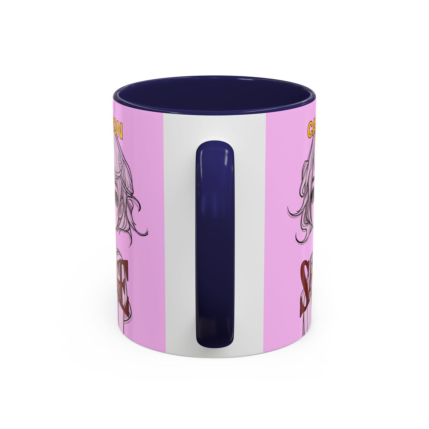 Caution, Savage Pink Accent Mug by cypherpunkgear.com