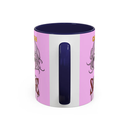 Caution, Savage Pink Accent Mug by cypherpunkgear.com