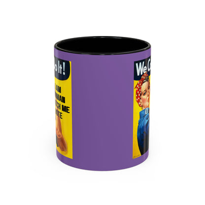 I Am Woman Watch Me Vote Rosie Light Purple Accent Mug by cypherpunkgear.com