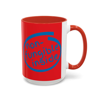 Non-Fungible Inside Red Accent Mug by cypherpunkgear.com