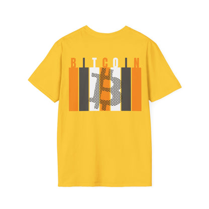 2-sided Bitcoin (BTC) Decentralized Freedom LTcolors Unisex T-Shirt by cypherpunkgear