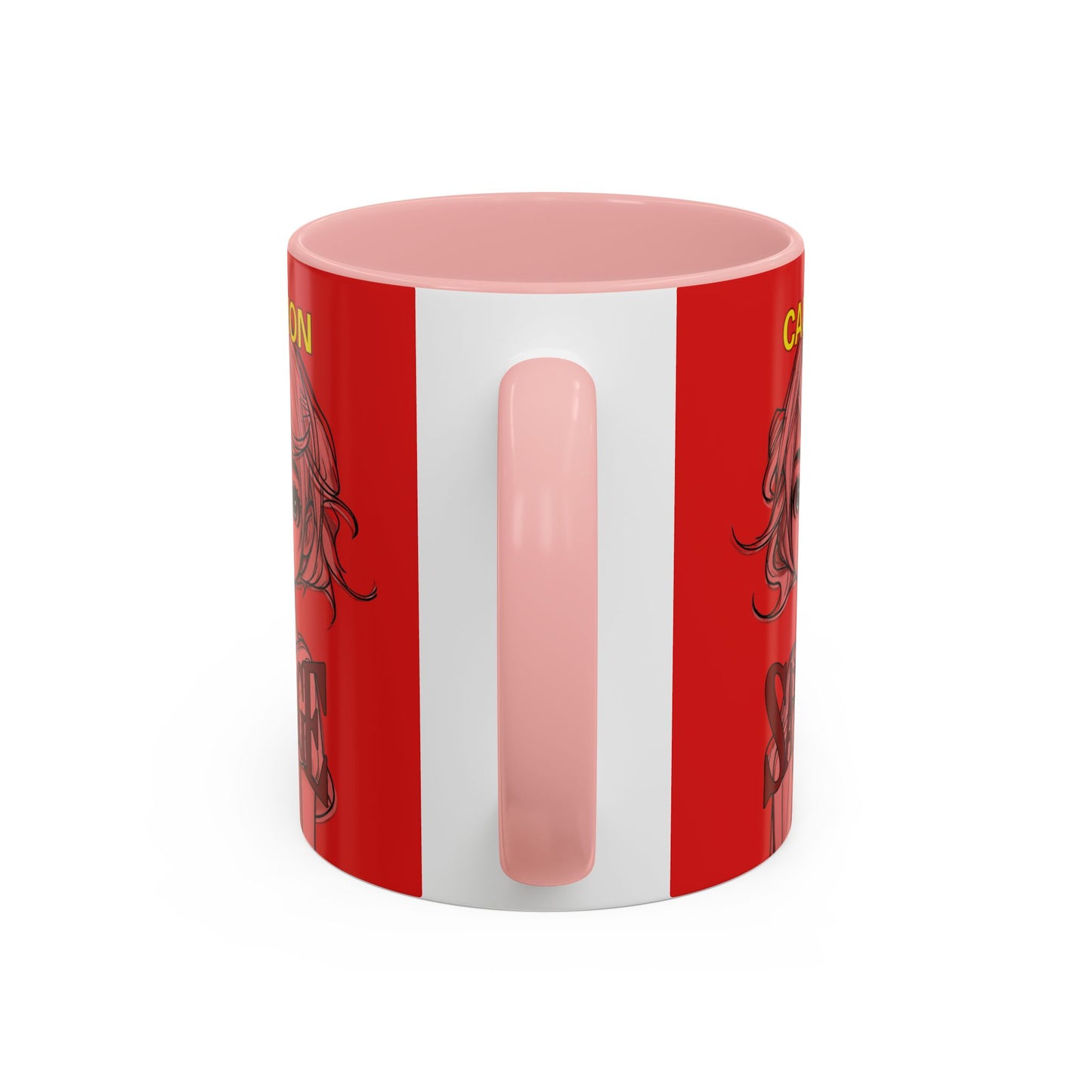 Caution, Savage Red Accent Mug by cypherpunkgear.com