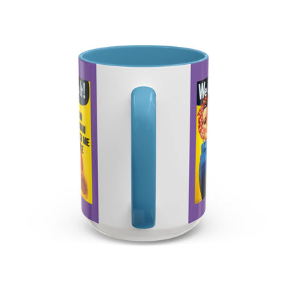 I Am Woman Watch Me Vote Rosie Light Purple Accent Mug by cypherpunkgear.com