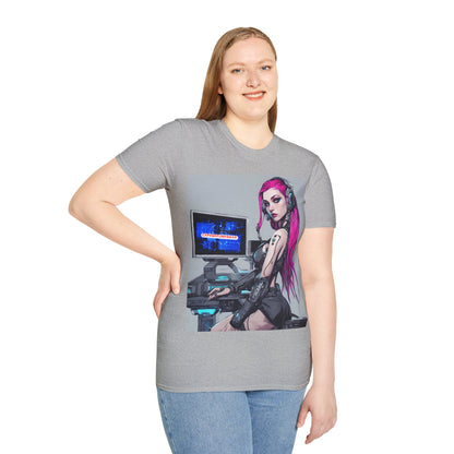 Netrunner Cyberpunk Light colors Unisex T-Shirt by cypherpunkgear.com