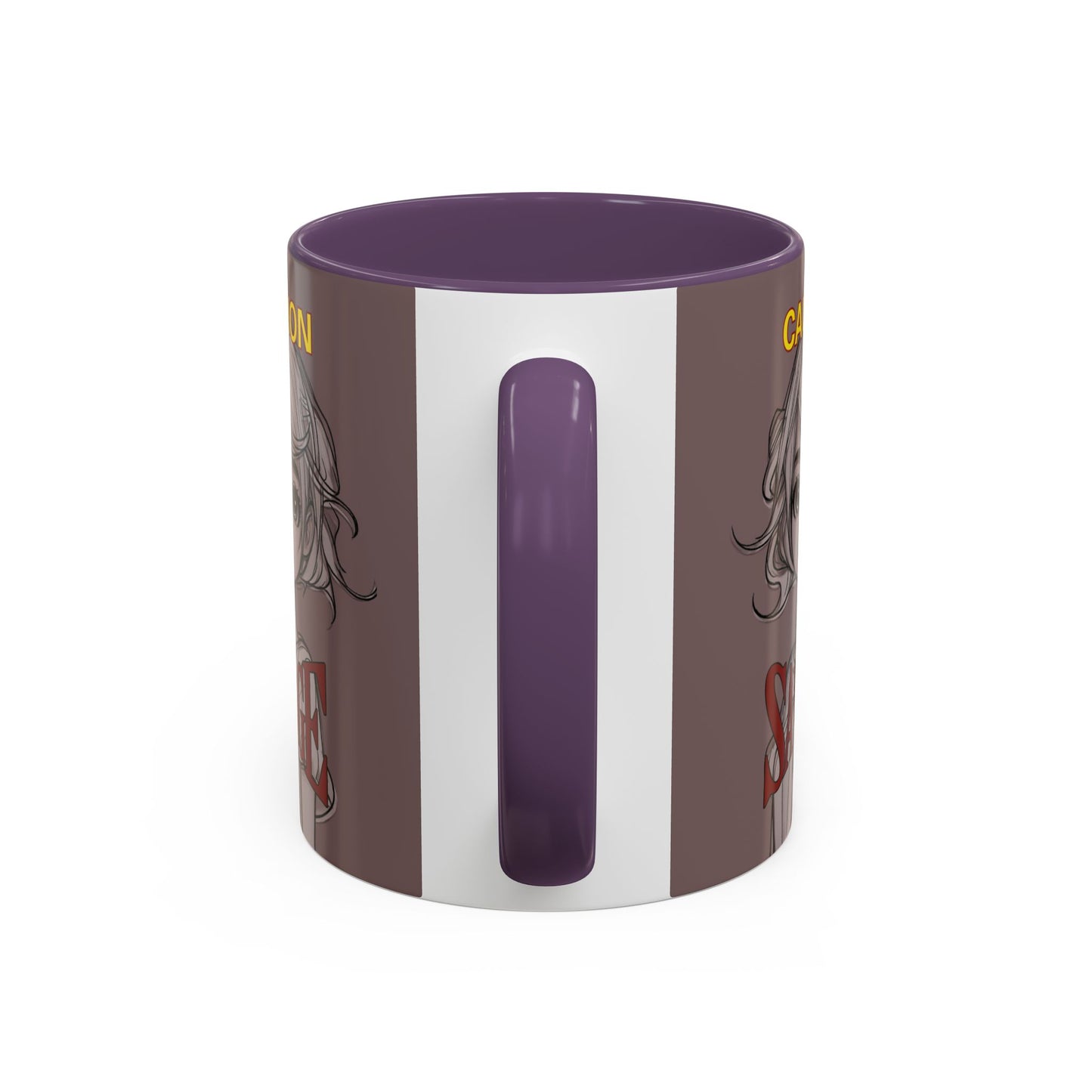 Caution, Savage Grey Accent Mug by cypherpunkgear.com
