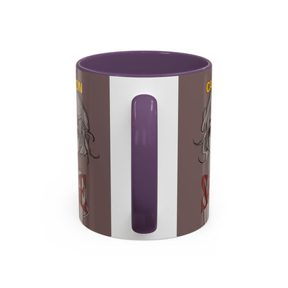 Caution, Savage Grey Accent Mug by cypherpunkgear.com