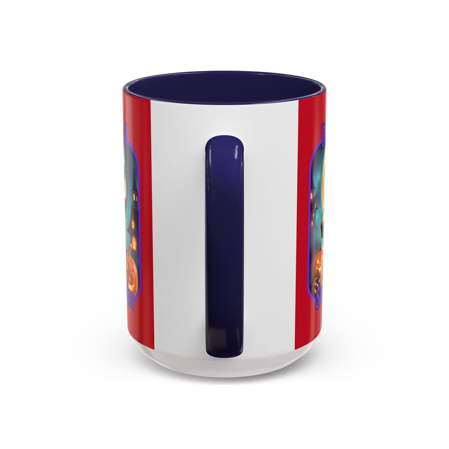 Blessed Samhain Little Witch Purple font Red Accent Mug by CreepyCrafts.boo