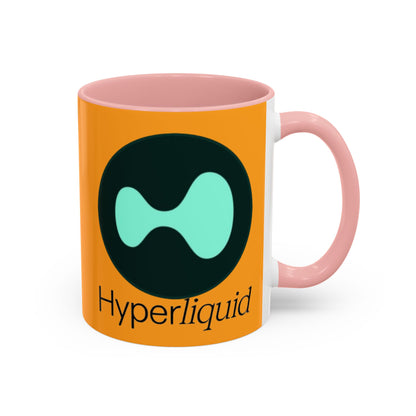 Hyperliquid Black font Orange Accent Mug by cypherpunkgear.com