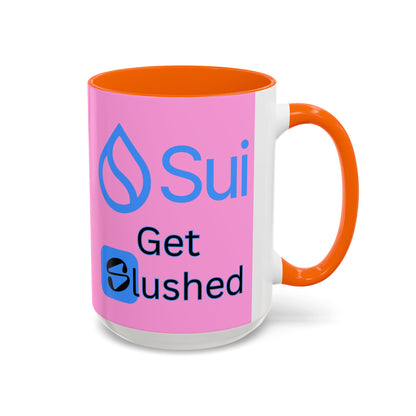 Sui: Get Slushed Pink Accent Mug by cypherpunkgear.com