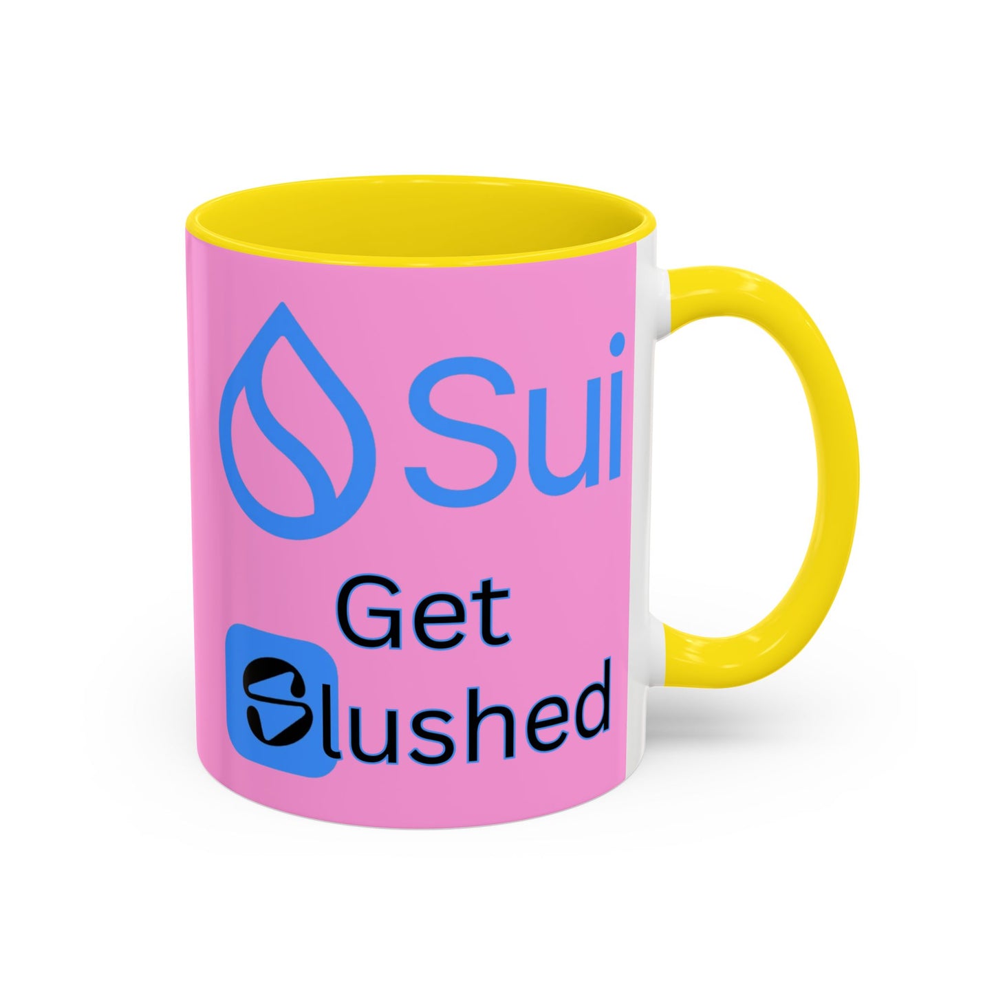 Sui: Get Slushed Pink Accent Mug by cypherpunkgear.com
