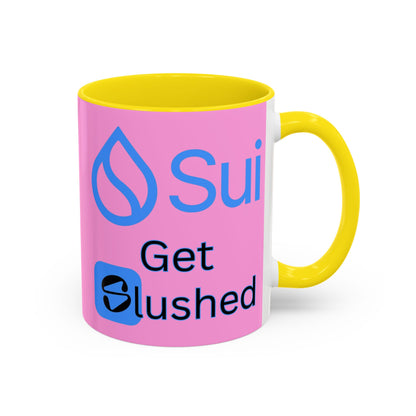 Sui: Get Slushed Pink Accent Mug by cypherpunkgear.com