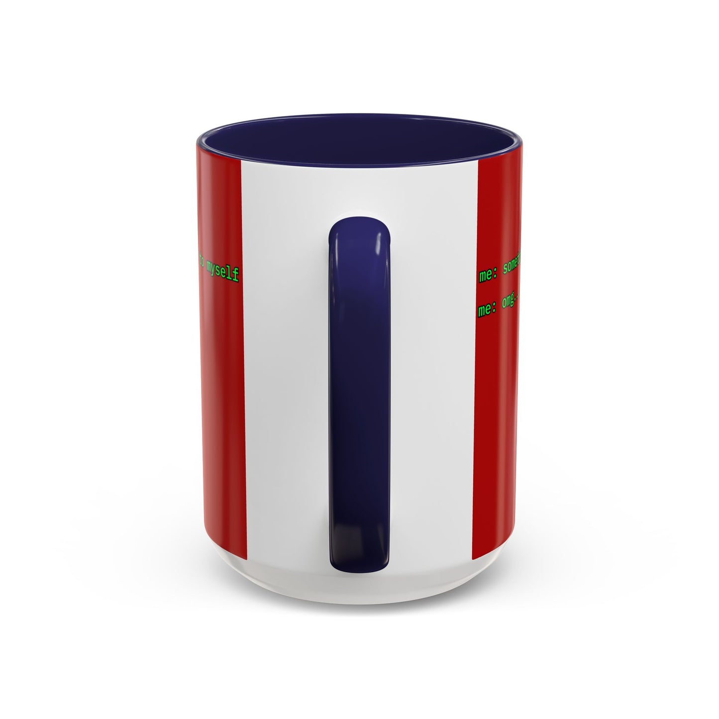 Sometimes I talk to myself - me: omg...same Red Accent Mug by cypherpunkgear.com