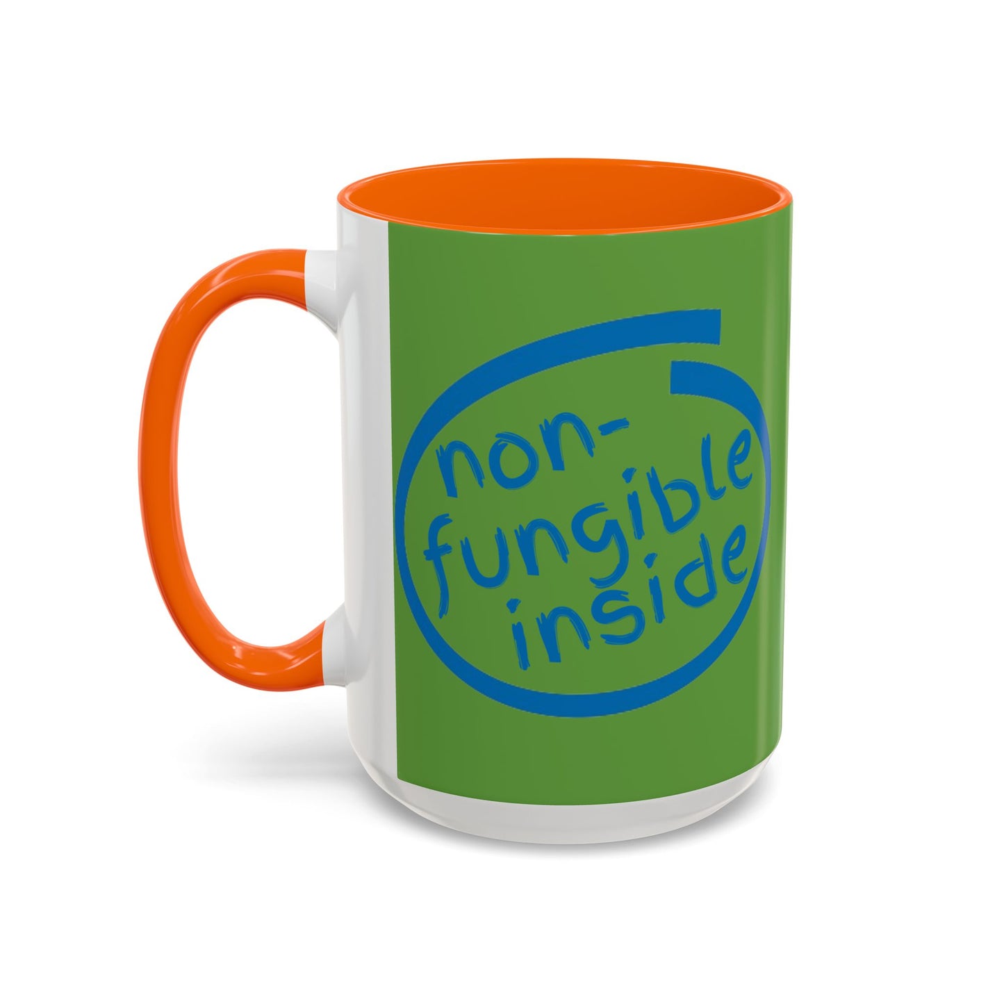 Non-Fungible Inside Green Accent Mug by cypherpunkgear.com