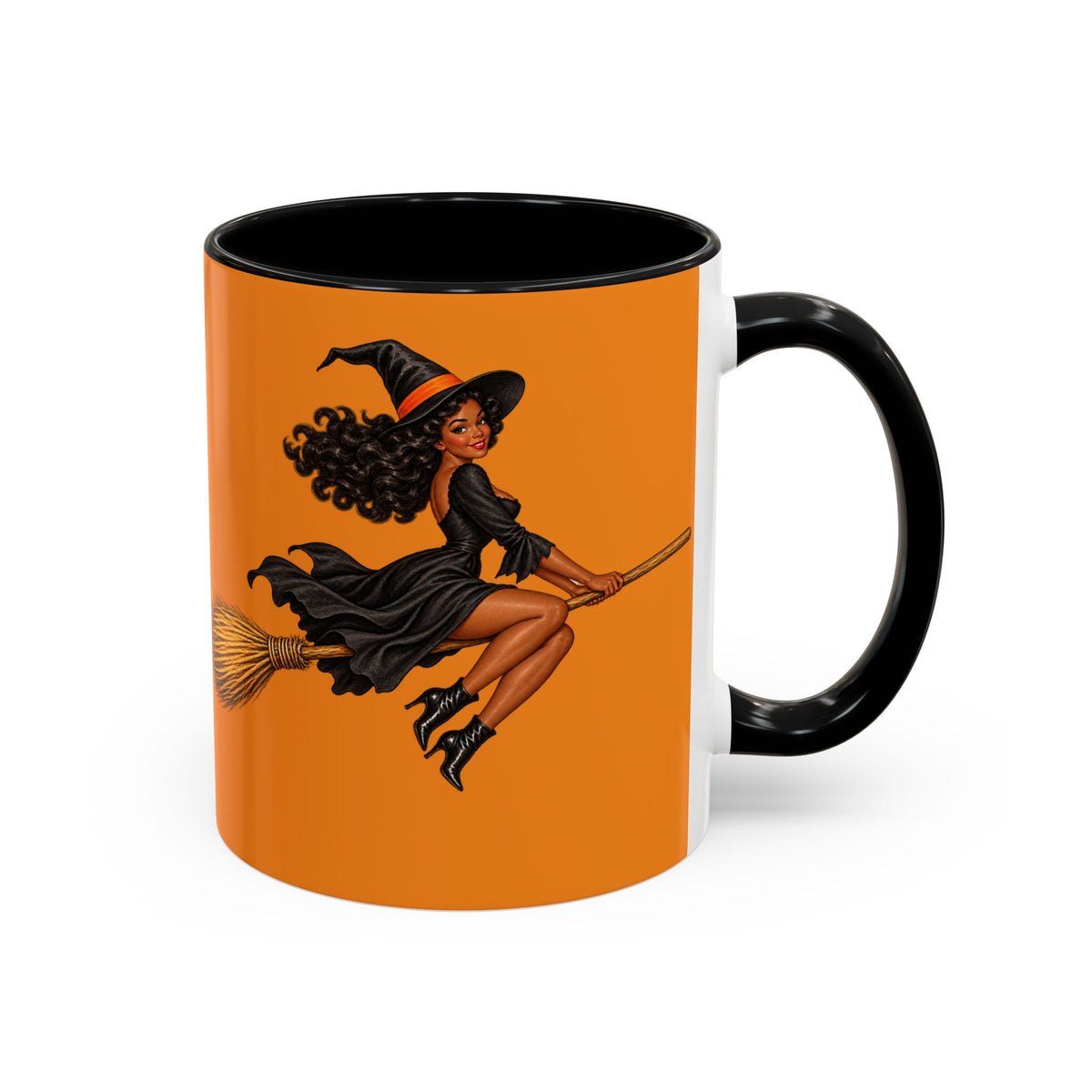 Velvet Vex Orange Accent Mug by CreepyCrafts.boo