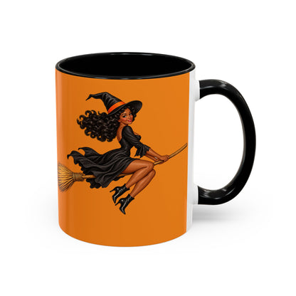 Velvet Vex Orange Accent Mug by CreepyCrafts.boo