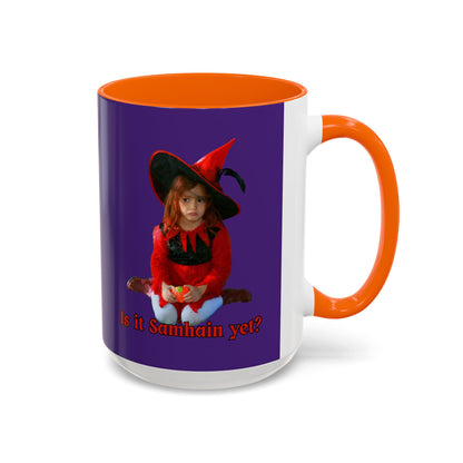 Is it Samhain yet? Purple Accent Mug by CreepyCrafts.boo