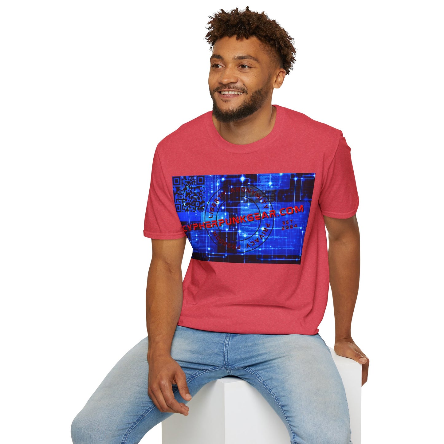 Cypherpunkgear.com logo Light colors Unisex T-Shirt by cypherpunkgear.com