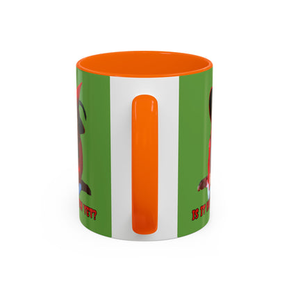 Is it Halloween yet? Green Accent Mug by CreepyCrafts.boo