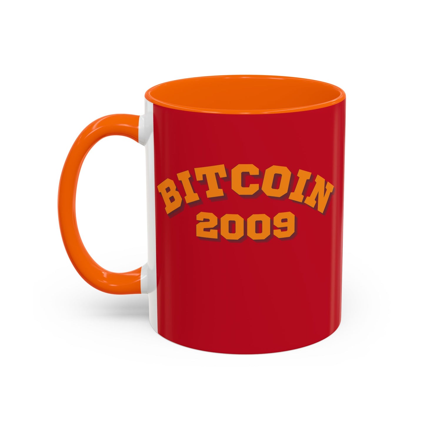 Bitcoin 2009 Red Accent Mug by cypherpunkgear.com
