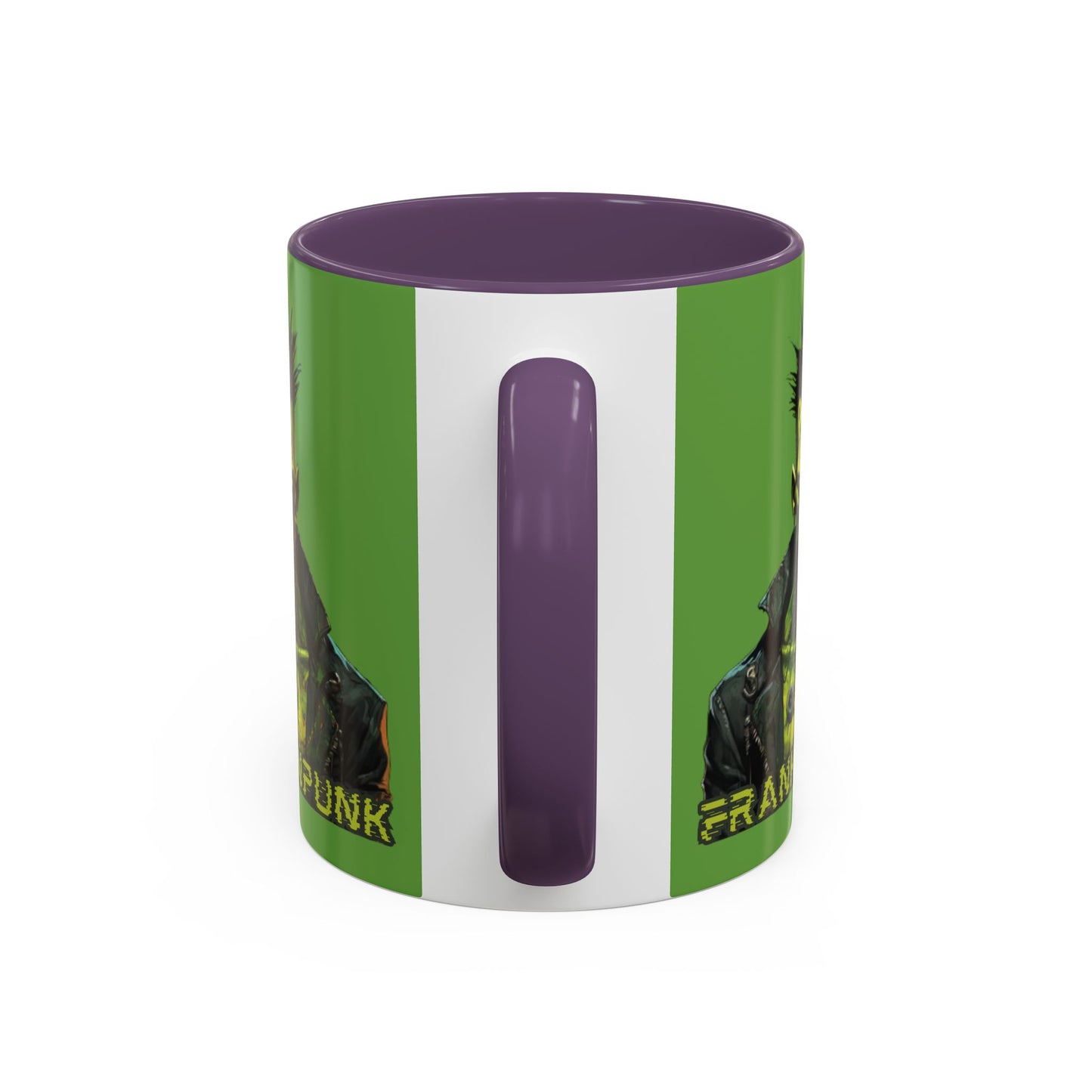 Frankenpunk Green Accent Mug by CreepyCrafts.boo