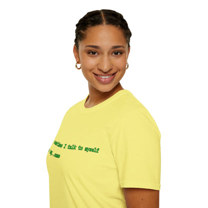 Sometimes I talk to myself - me: omg...same Light colors Unisex T-Shirt by cypherpunkgear.com