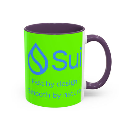 SUI Green Accent Mug by cypherpunkgear.com