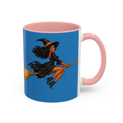 Velvet Vex Blue Accent Mug by CreepyCrafts.boo
