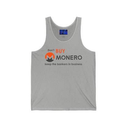 Don't buy Monero (XMR) Unisex Jersey Tank Top by cypherpunkgear.com