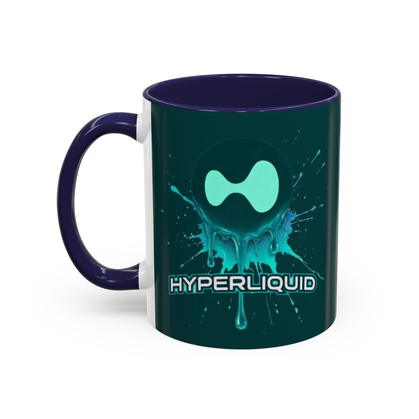 HYPE Drip Dark Hyperliquid Accent Mug by cypherpunkgear.com