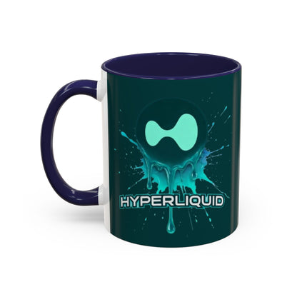 HYPE Drip Dark Hyperliquid Accent Mug by cypherpunkgear.com
