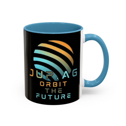 Jupiter (JUP) Orbit the Future Black Accent Mug by cypherpunkgear.com