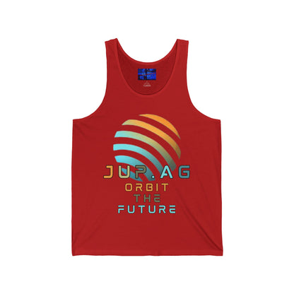 Jupiter (JUP) Orbit the Future Unisex Jersey Tank Top by cypherpunkgear.com