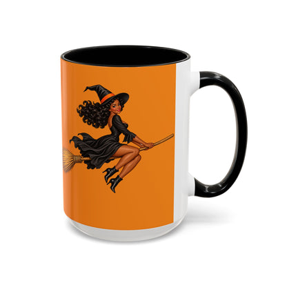 Velvet Vex Orange Accent Mug by CreepyCrafts.boo
