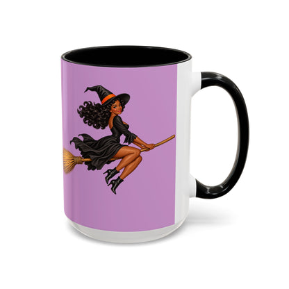 Velvet Vex Pink Accent Mug by CreepyCrafts.boo