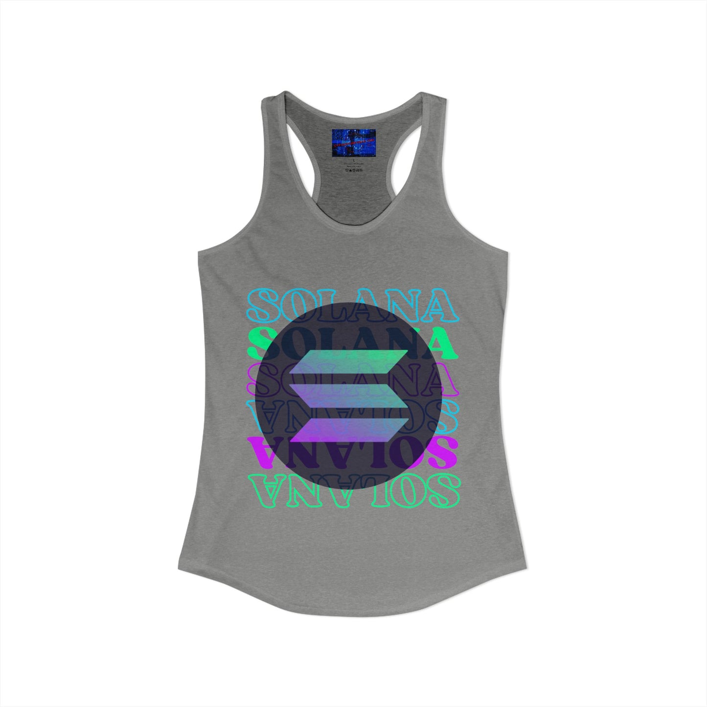 Solana, Solana, Solana (SOL) Women's Racerback Tank Top by cypherpunkgear.com