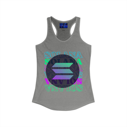 Solana, Solana, Solana (SOL) Women's Racerback Tank Top by cypherpunkgear.com