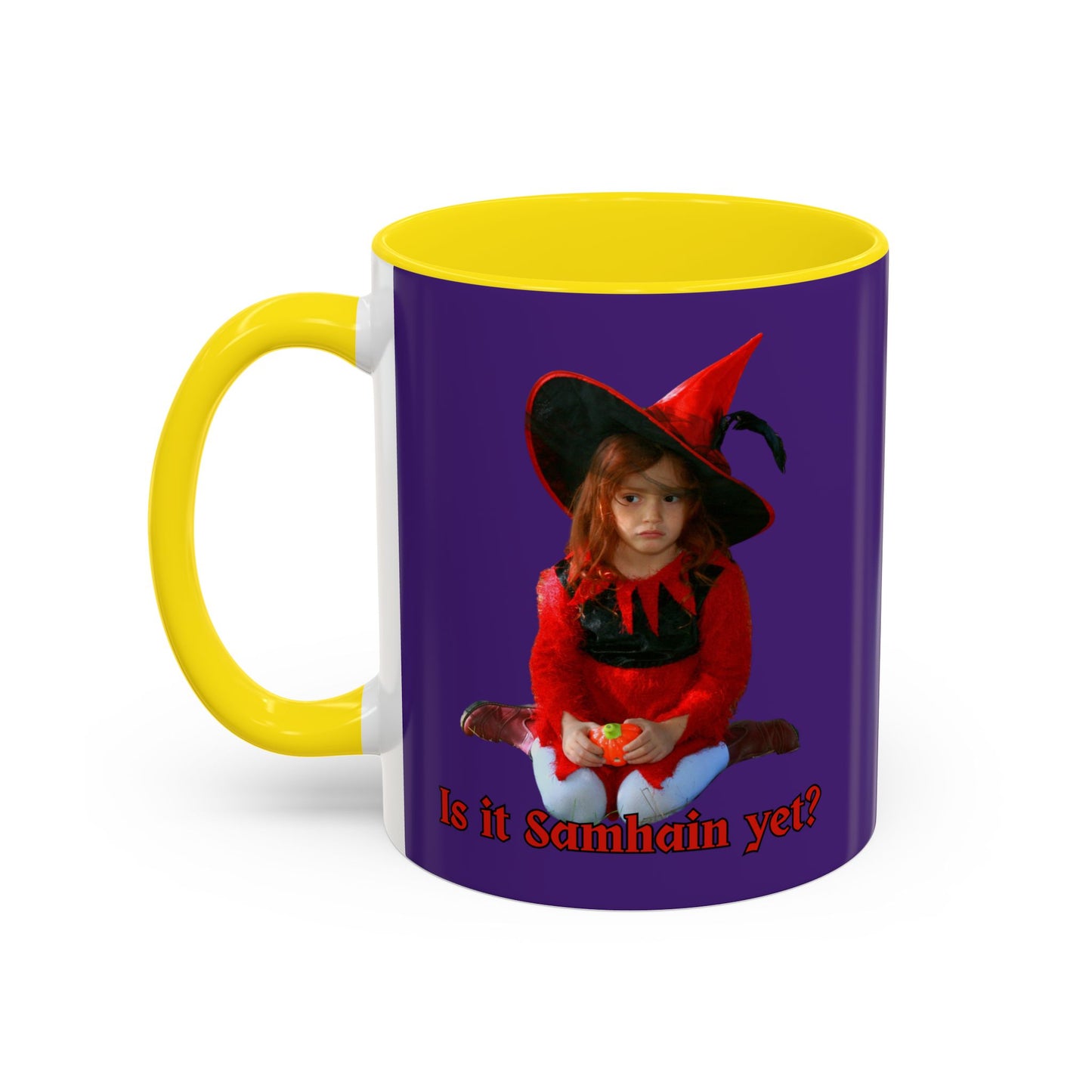 Is it Samhain yet? Dark Purple Accent Mug by CreepyCrafts.boo