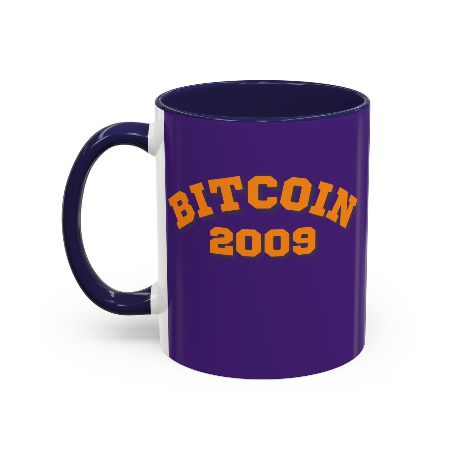 Bitcoin 2009 Dark Purple Accent Mug by cypherpunkgear.com