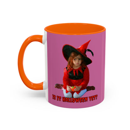 Is it Halloween yet? Pink Accent Mug by CreepyCrafts.boo