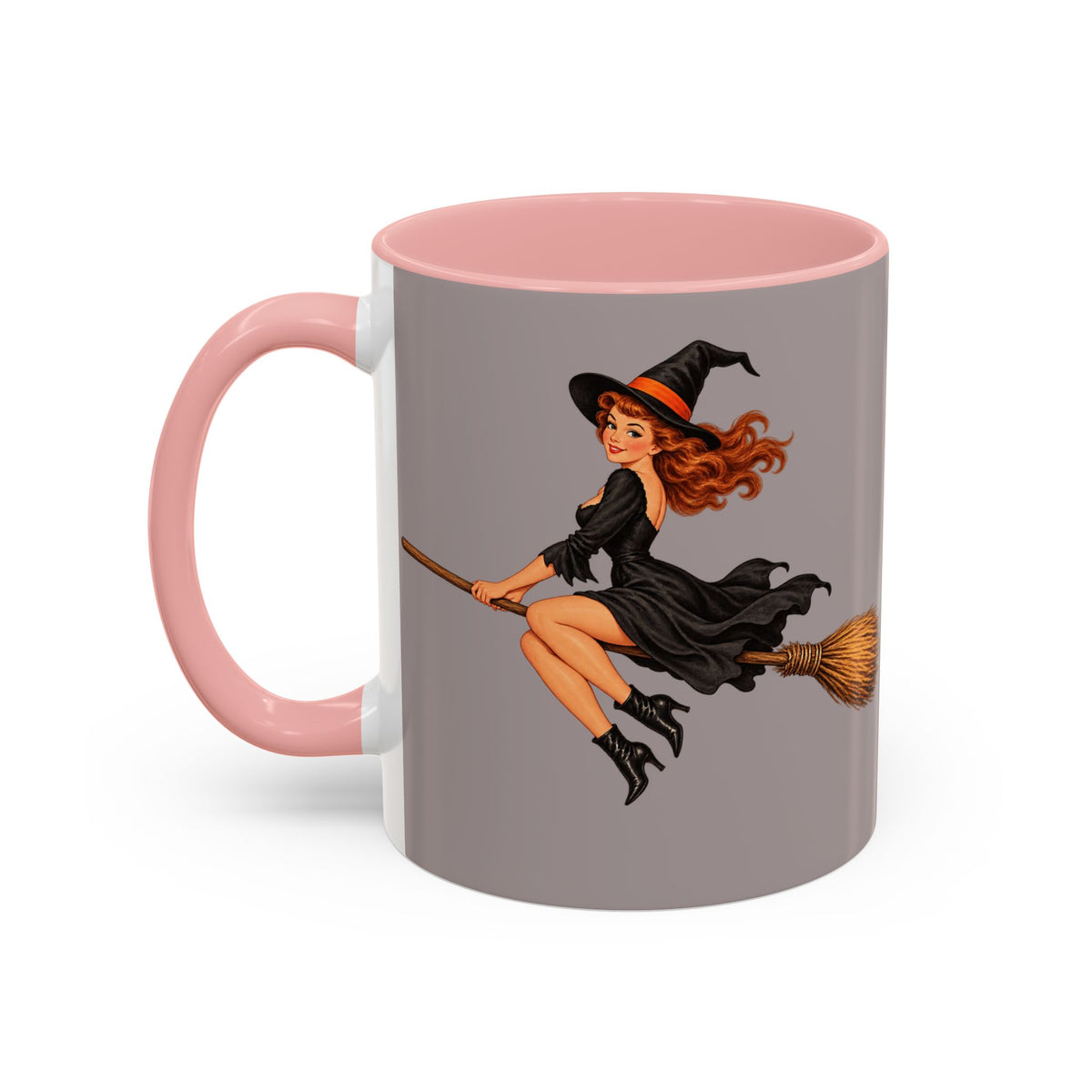 Hazel Hex Grey Accent Mug by CreepyCrafts.boo