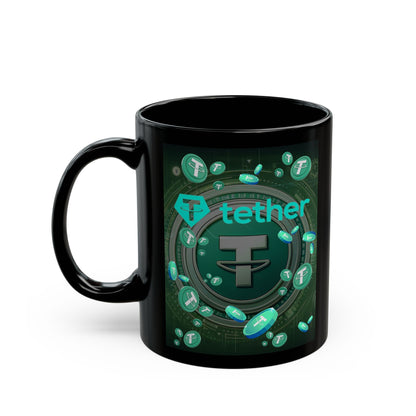 Tether Black Mug by cypherpunkgear.com