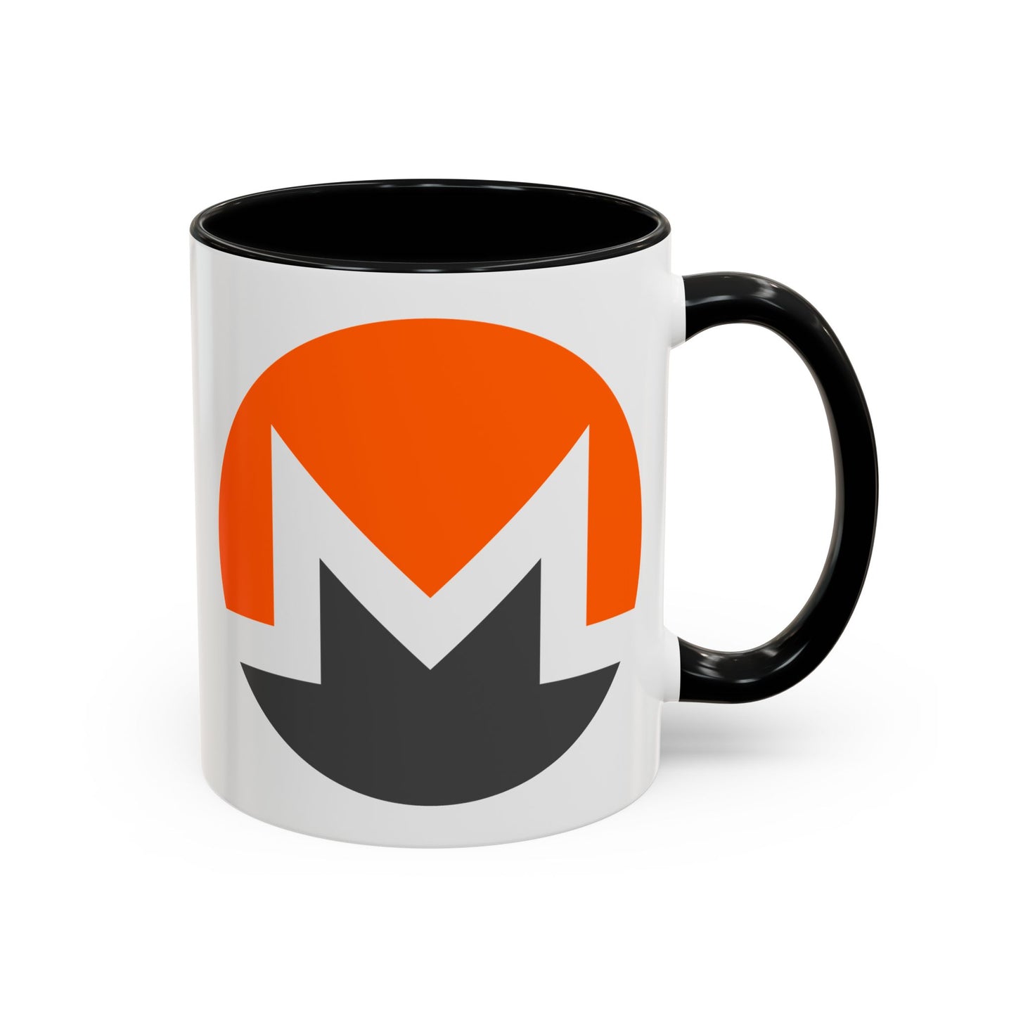 Monero (XMR) White Accent Mug by cypherpunkgear.com