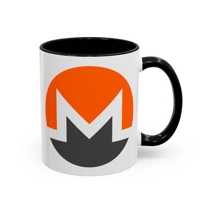 Monero (XMR) White Accent Mug by cypherpunkgear.com