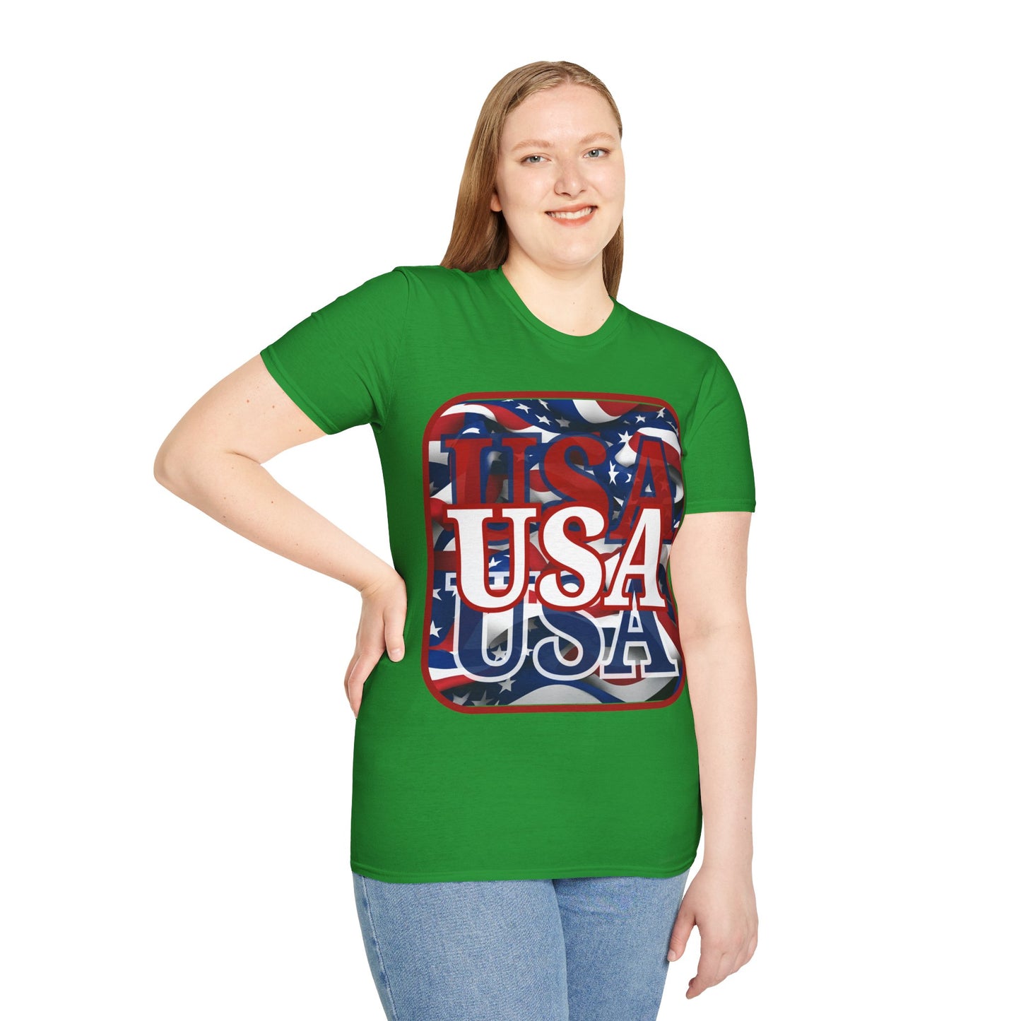 Red WHITE and Blue USA Patriot Dark colors Unisex T-Shirt by cypherpunkgear.com