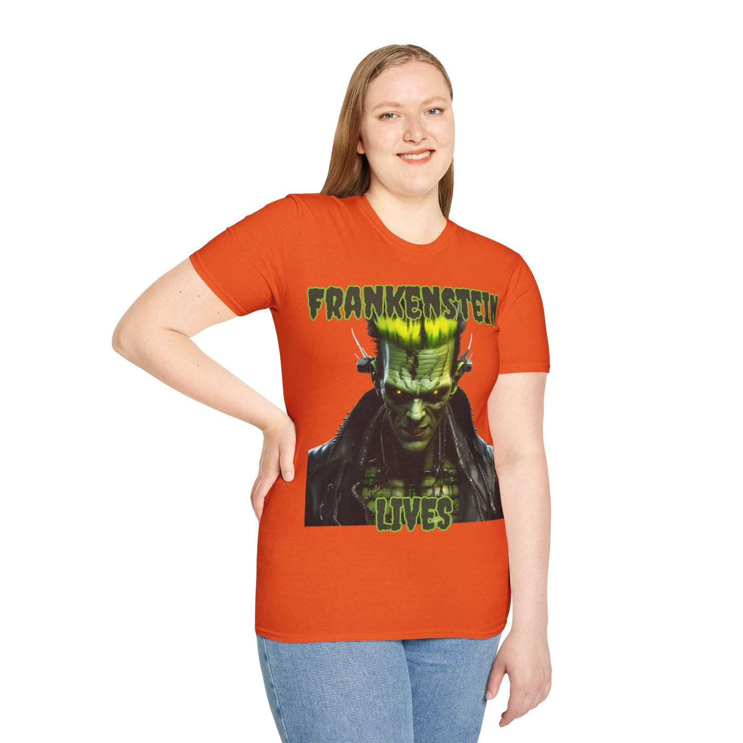 Frankenstein Lives Light colors Unisex T-Shirt by CreepyCrafts.boo