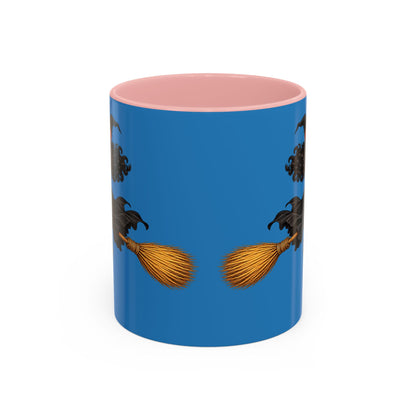 Velvet Vex Blue Accent Mug by CreepyCrafts.boo