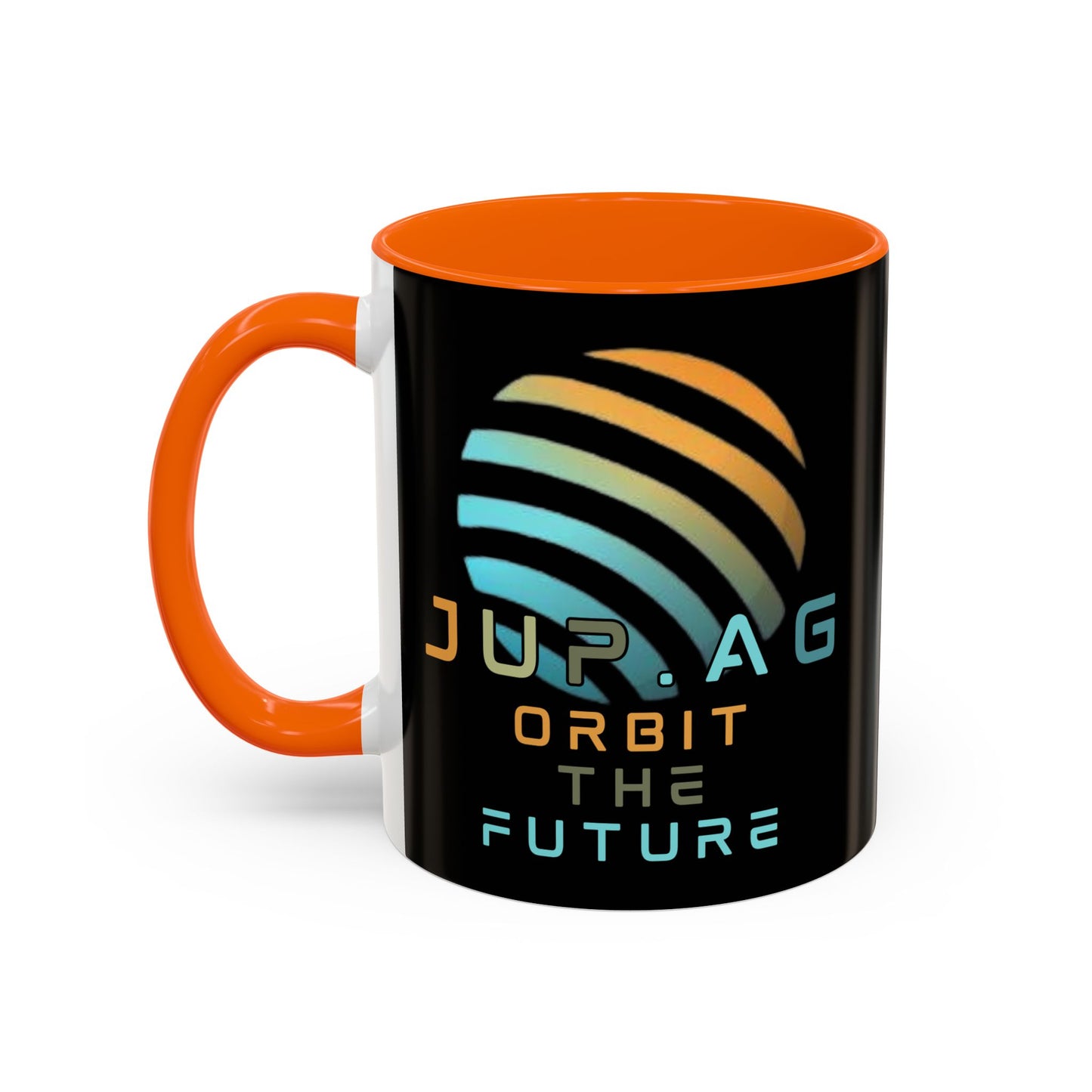 Jupiter (JUP) Orbit the Future Black Accent Mug by cypherpunkgear.com