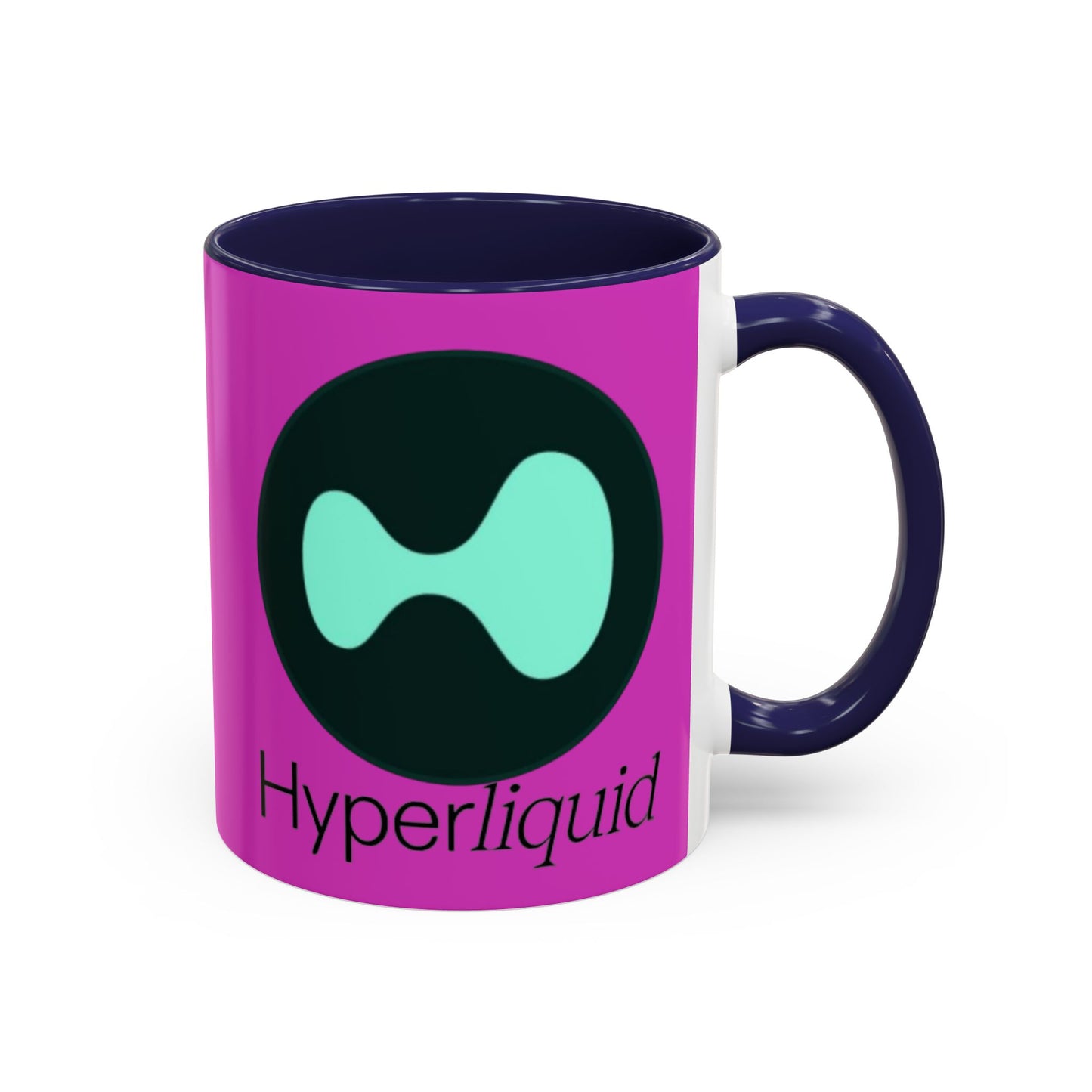 Hyperliquid Black font Pink Accent Mug by cypherpunkgear.com